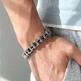 10MM Bicycle Punk Bracelet S925 Silver Jewelry Women Jewelry Gifts - Gemstone Gold