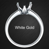 14k Gold Moissanite Ring Yellow Wedding Woman Jewelry For Proposal - Genuine - Gemstone