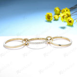 18K Yellow Gold Moissanite Ring for Women Solid Jewelry for Engagement - Genuine - Gemstone