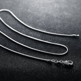 1mm Snake Chain Necklace 925 Sterling Silver Inch For Woman Jewelry - Gemstone Gold