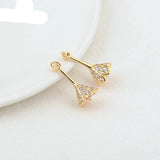 24K Gold Flower Bead Earrings WomenCharms Jewelry Accessories - Gemstone Gold