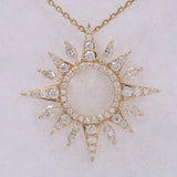 2x4mm Marquise Cut Pendant Necklace 10k Yellow Gold Women Jewelry - Genuine - Gemstone