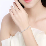3mm Snake Chain Bracelet 925 Sterling Silver for Women Engagement Jewelry - Gemstone Gold