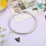 3mm Snake Chain Bracelet 925 Sterling Silver for Women Engagement Jewelry - Gemstone Gold