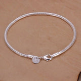 3MM Snake Chain Bracelets Jewelry Charm Women Lady Wedding - Gemstone Gold