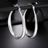 41MM Big Circle Hoop Earrings For Women Party Wedding Jewelry Gifts - Gemstone Gold
