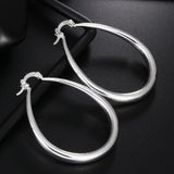 41MM Big Circle Hoop Earrings For Women Party Wedding Jewelry Gifts - Gemstone Gold
