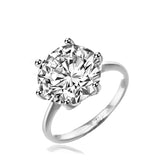 5 Carat Diamond Bride Ring Silver Promise Women Wedding Jewelry - Genuine - Gemstone