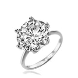 5 Carat Diamond Bride Ring Silver Promise Women Wedding Jewelry - Genuine - Gemstone