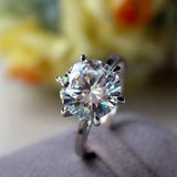 5 Carat Diamond Bride Ring Silver Promise Women Wedding Jewelry - Genuine - Gemstone