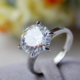 5 Carat Diamond Bride Ring Silver Promise Women Wedding Jewelry - Genuine - Gemstone