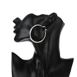 5CM circle hoop Earrings for Women wedding party Jewelry - Gemstone Gold