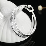 5CM circle hoop Earrings for Women wedding party Jewelry - Gemstone Gold