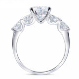 5CT Moissanite Engagement Ring 18k Gold Women Wedding Jewelry - Genuine - Gemstone