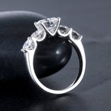 5CT Moissanite Engagement Ring 18k Gold Women Wedding Jewelry - Genuine - Gemstone