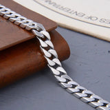 8MM Punk Chain Bracelet S925 Silver Jewelry Women Jewelry Gifts - Gemstone Gold