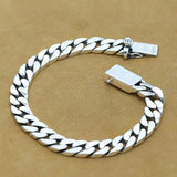 8MM Punk Chain Bracelet S925 Silver Jewelry Women Jewelry Gifts - Gemstone Gold
