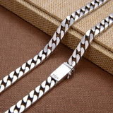 8MM Punk Chain Bracelet S925 Silver Jewelry Women Jewelry Gifts - Gemstone Gold