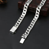 8MM Punk Chain Bracelet S925 Silver Jewelry Women Jewelry Gifts - Gemstone Gold
