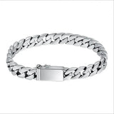 8MM Punk Chain Bracelet S925 Silver Jewelry Women Jewelry Gifts - Gemstone Gold