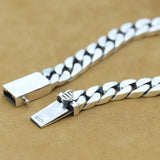 8MM Punk Chain Bracelet S925 Silver Jewelry Women Jewelry Gifts - Gemstone Gold