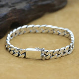 8MM Punk Chain Bracelet S925 Silver Jewelry Women Jewelry Gifts - Gemstone Gold