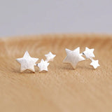 925 sterling silver Star Stud Earrings for Women Wedding Jewelry - Gemstone Gold