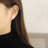 925 sterling silver Star Stud Earrings for Women Wedding Jewelry - Gemstone Gold