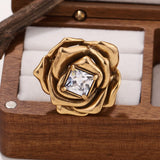 Temperament Flower Vintage Ring for Women  Jewelry Finger Accessories