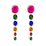 Vintage Transparent Resin Drop Earrings Oval Tassel for Women Jewelry