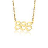 Chain Number Pendant Necklace For Women Anniverssary Jewelry
