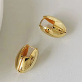 Vintage Thick Teardrop Earrings for Women Gold Dome Jewelry