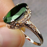 Inlaid Shiny Gold Women Ring Party Accessories Fashion Engagement Jewelry