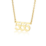 Chain Number Pendant Necklace For Women Anniverssary Jewelry