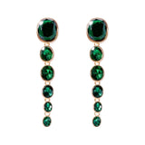Vintage Transparent Resin Drop Earrings Oval Tassel for Women Jewelry