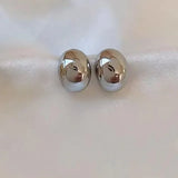 Vintage Thick Teardrop Earrings for Women Gold Dome Jewelry