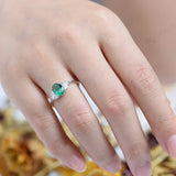 Luxury Emerald Gemstone Ring for Women Wedding Engagement Jewelry