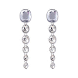 Vintage Transparent Resin Drop Earrings Oval Tassel for Women Jewelry
