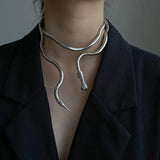 Snake Necklace Personality For Women Accessories Gift Jewelry 