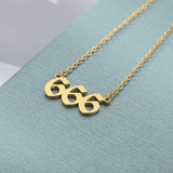 Chain Number Pendant Necklace For Women Anniverssary Jewelry
