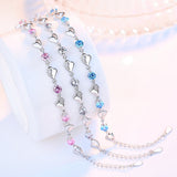 Zircon Heart Bracelet For Women Wedding Party Jewelry