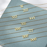 Chain Number Pendant Necklace For Women Anniverssary Jewelry