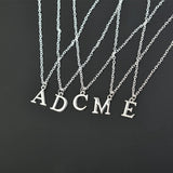 Initial English Letter Pendant Necklace Chain For Women Jewelry