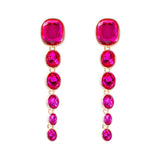Vintage Transparent Resin Drop Earrings Oval Tassel for Women Jewelry