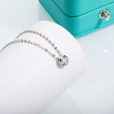 4mm 0.3ct Moissanite PendRound Moissanite Pendant Necklace Round Anniverssary Jewelryant Necklace Round 18K Gold Jewelry