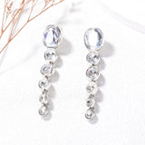 Vintage Transparent Resin Drop Earrings Oval Tassel for Women Jewelry