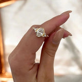Wedding Zircon Gold Ring for Women Engagement Bridal Proposal Jewelry Birthday Anniversary