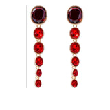 Vintage Transparent Resin Drop Earrings Oval Tassel for Women Jewelry