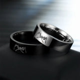 Engraved Anniversary Ring Couples Inside Titanium Steel Promise Gift Jewelry