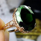 Inlaid Shiny Gold Women Ring Party Accessories Fashion Engagement Jewelry